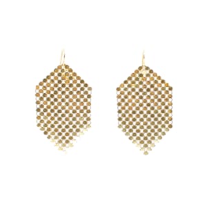 GOLD MESH BANNER EARRINGS