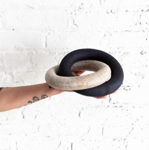 2 Black & White Large Linked Chains