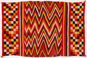 Navajo Transitional Banded Wedge Weave Blanket
