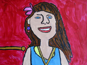 Self-Portrait in Red