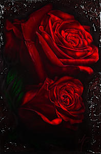 Scarlet Roses Impasto