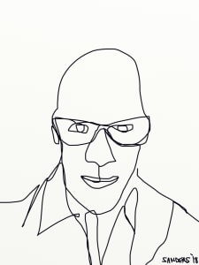 Self Portrait Line Drawing #3
