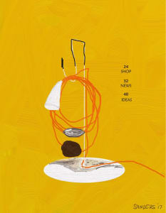 Lamp with Orange Cord - Giclee