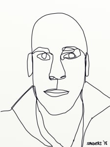 Self Portrait Line Drawing #1