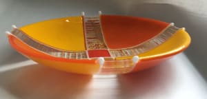 Orange Quad Harlequin Bowl