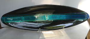Blue Tufted Dichro Oval