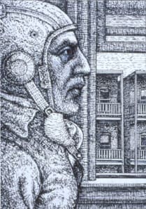 Self Portrait in Helmet