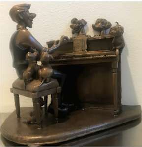 DALMATIONS PLANTATION. BRONZE SCULPTURE.  ,