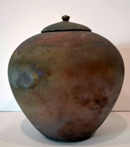Raku Vessel, lidded