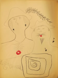 Portfolio #2006 Early figure sketches and cartoons [1944, 1949] charcoal, pencil, ink, newsprint