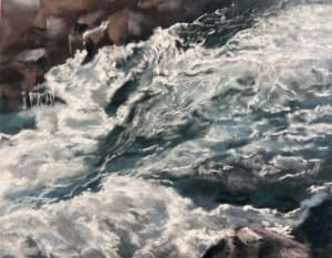 Chilled Blues original pastel