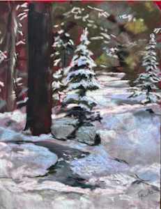 Road Side Glimpse Original pastel unframed