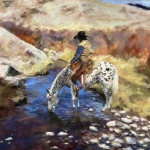 The Long Drink Original Pastel Painting