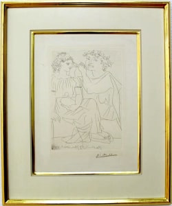 Flûtiste et Jeune Fille au Tambourin--Flutist and Young Girl with the Tambourine (from the Vollard Suite)