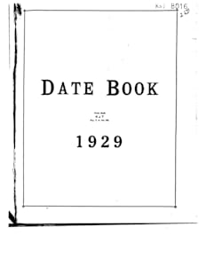 Dorr Bothwell's Samoan 1929 diary