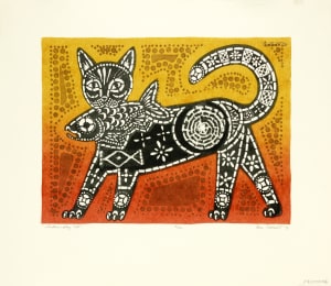 Shadow Play Cat  no.18/24 (yellow/orange version)