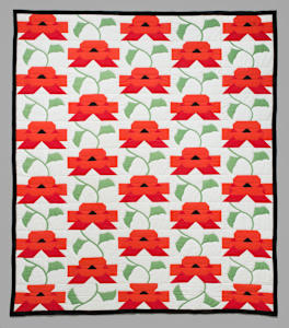 Pieced Poppy Quilt