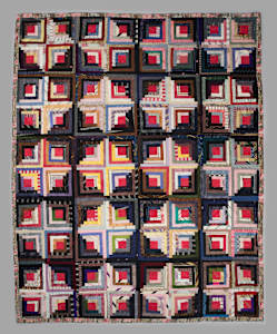 Log Cabin Quilt (Sunshine and Shadow variation)