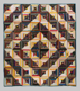 Silk Log Cabin Quilt