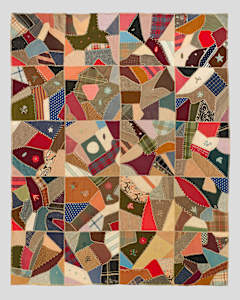 Wool Crazy Quilt with Applique