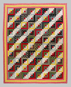 Log Cabin Quilt (Straight Furrows variation)