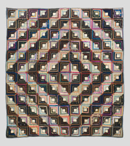 Silk Log Cabin Quilt