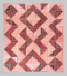 Log Cabin with Nine Patch Centers