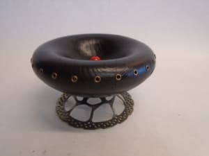 Black Bowl with Red Spot