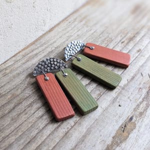 Gemini Earrings (red & green)