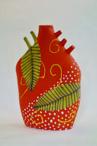 Leaf Heart Vase