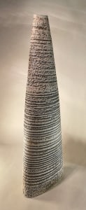 Tall Striated Triangle Vesse