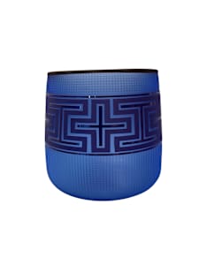 Tlingit Basket (Cobalt/black)