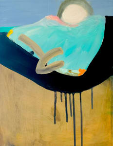 Reverie, Moon setting over a Turquoise Sea