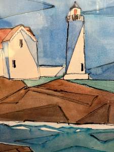 modern lighthouse painting