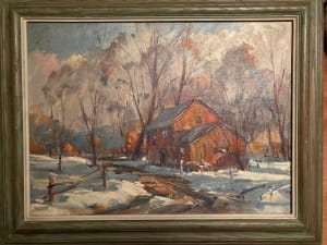 Framed original oil painting by Theodore Spawn