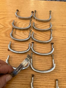 Set of 12 horse shoe silver handles