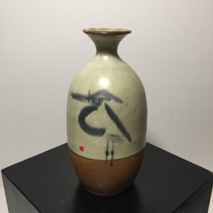 hand painted vintage Japanese vase