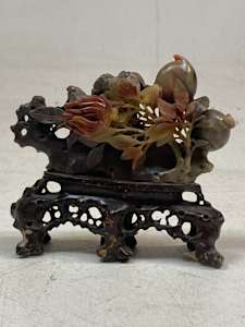 carved soapstone group