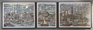 Harbor Fantasy, Edit A/P - framed as a triptych - Proof 1