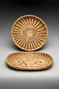 Pine Needle Raffia Trays
