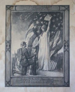 Columbia Wound and KIA Certificate