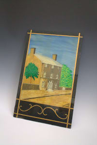 Reverse-painted Glass Panel