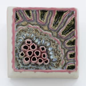 23091  Square Wall Hanging - Sponges & Corals
