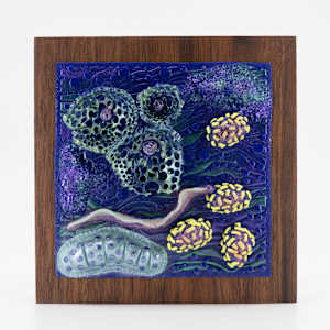 25000  Eel in the Coral - Polymer Clay Wall Art