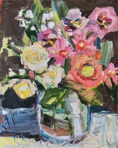 Flowers for a Wintry Day Original Oil Painting