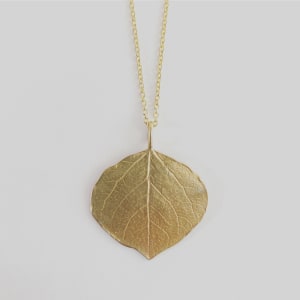 Large Aspen Leaf Necklace