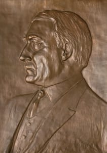 Bronze Portrait of President Harding