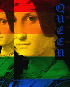 RAINBOW QUEEN: MANIPULATED GRAPHIC DESIGN PRINTED ON METAL