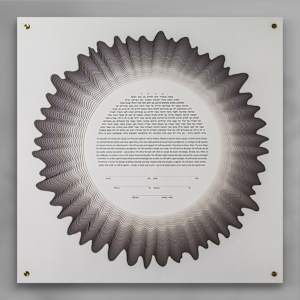 Lava custom ketubah for M&K