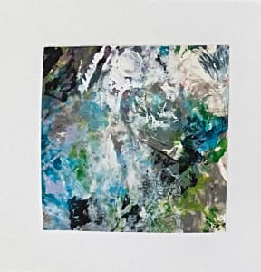 7-Mini collage 67, mixed media on paper, 4 x 4 inches, Unframed